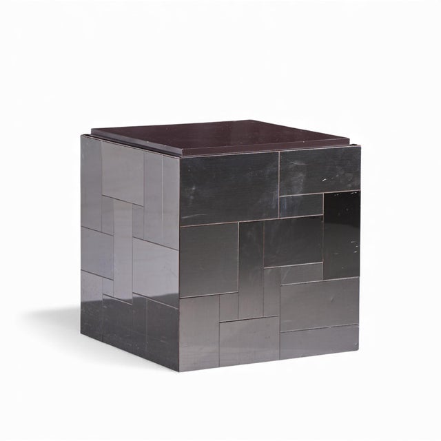 Paul Evans Cityscape Mid Century Gunmetal Cube Side End Tables - Pair For Sale In Chicago - Image 6 of 12