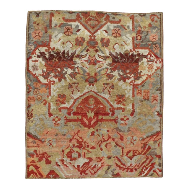 Galerie Shabab Collection Early 20th Century Caucasian Karabagh Throw Rug For Sale