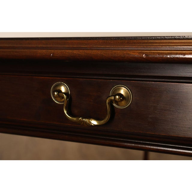 Ethan Allen Queen Anne Style Expandable Cherry Dining Table For Sale - Image 16 of 18