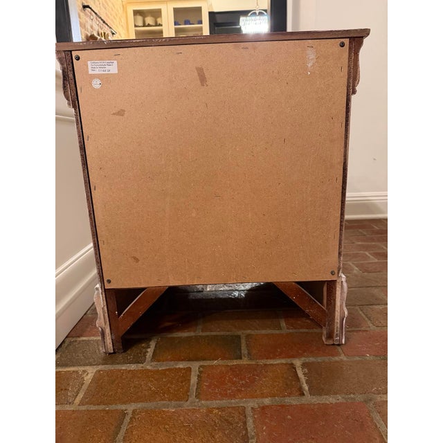 Refinished Two-Drawer Nightstands in Warm White With Brass Hardware, Pair For Sale In Baton Rouge - Image 6 of 6