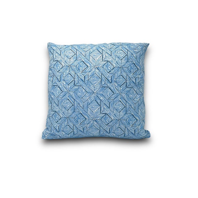This linen blend cover features a geometric pattern that is printed on both sides, surrounding you with artistic beauty....