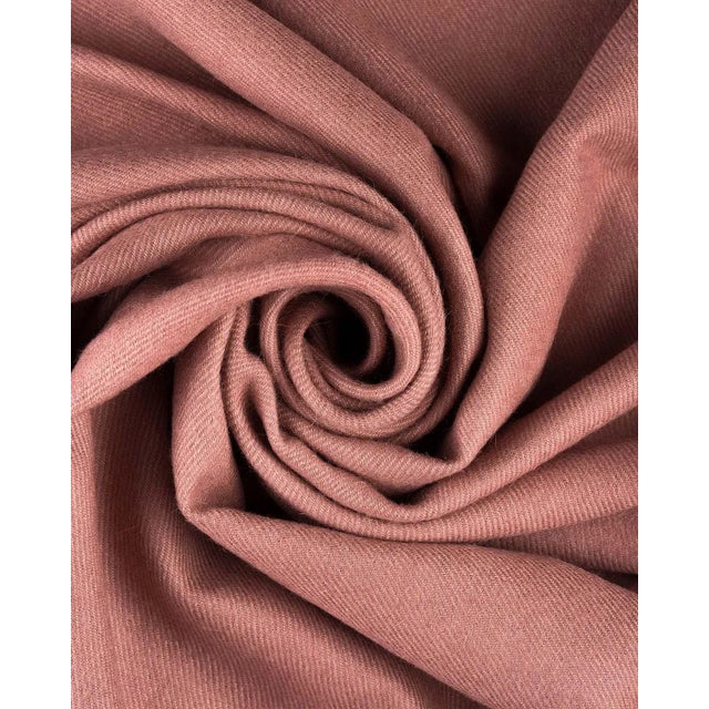 Baby Alpaca Throw in Persimmon For Sale - Image 4 of 7