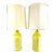 Vintage Mid-Century Ceramic Table Lamps in Sunny Yellow, a Pair For Sale