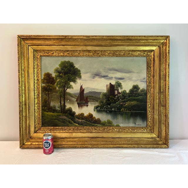 Early 20th Cen. Continental Landscape Painting in Period Frame For Sale - Image 12 of 12