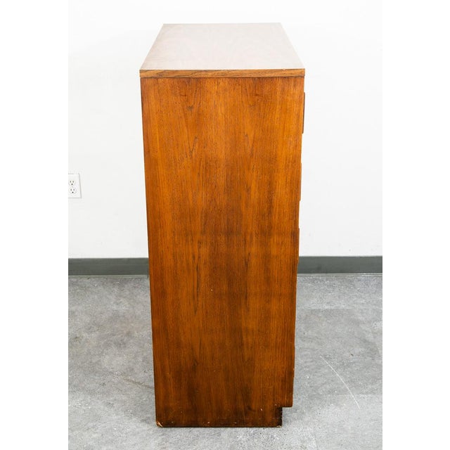 1960s Mid Century Modern Highboy Dresser Morris of California Walnut Drawer 5 Drawer For Sale - Image 5 of 12
