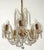 1970s Brass and Lead Crystal 5-Light Chandelier from Preico, 1970s For Sale - Image 5 of 9