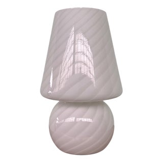 Vintage Italian Opal Murano Glass Lamp, 1970s For Sale