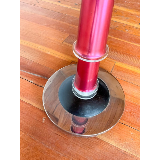 1980s Art Deco Metallic Glass Floor Lamp For Sale - Image 13 of 15