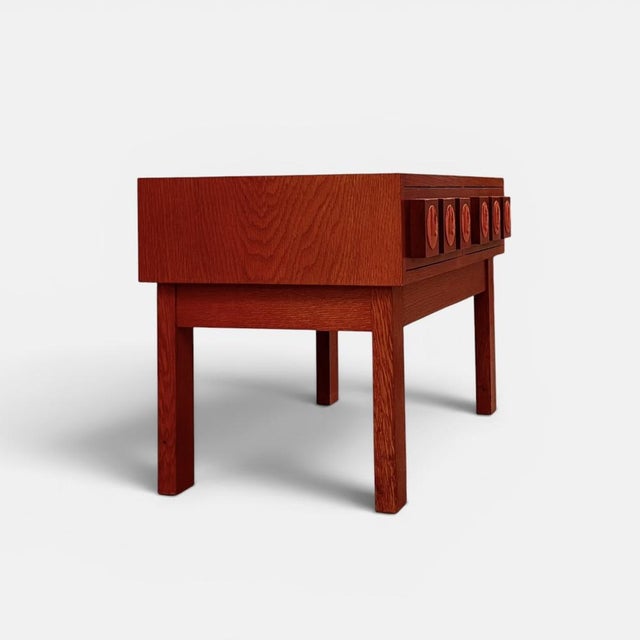 Red Scandinavian Brutalist Hall Set attributed to Lars-Göran Nilsson and Eva Wrangel, 1960s, Set of 2 For Sale - Image 8 of 18