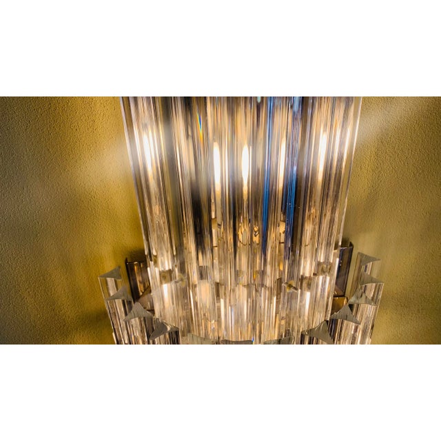Wall Lamps in Murano Glass, 1970, Set of 2 For Sale - Image 3 of 8