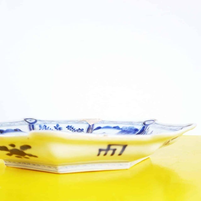 Blue Antique Chinese Porcelain Dish For Sale - Image 8 of 13
