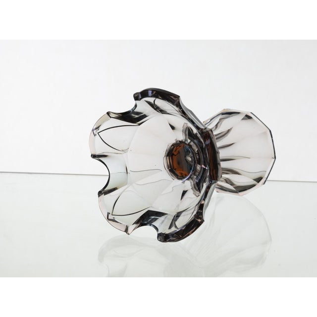 A decorative Art Deco bowl from the 1970s, produced in Czechoslovakia. Its geometric form make it an attractive display...