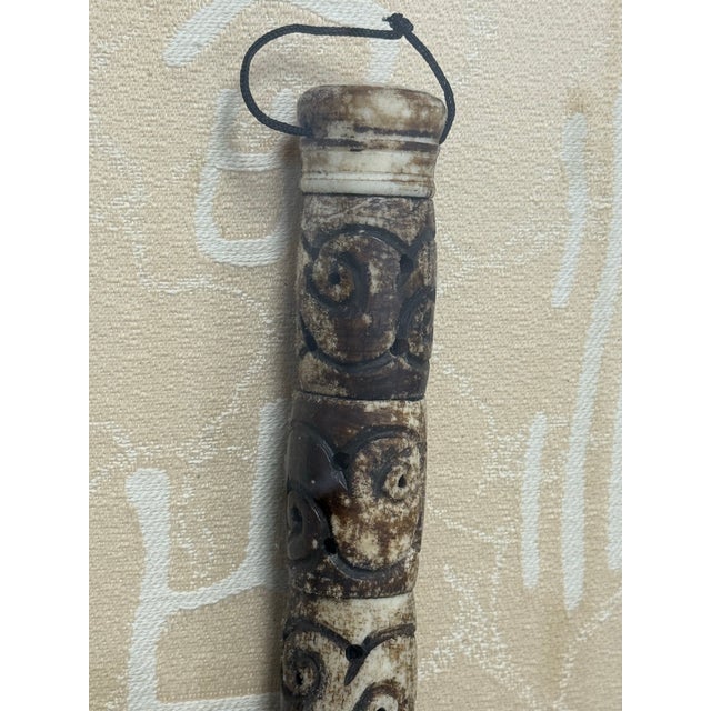 Early 21st Century Chinese Ox Bone Calligraphy Brush Pen Shadowbox Wall Art For Sale - Image 5 of 12