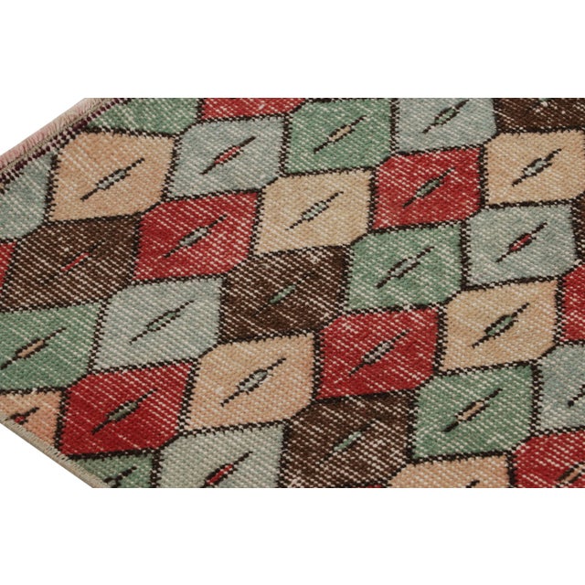 Vintage Zeki Müren Rug With Polychrome Geometric Patterns, From Rug & Kilim For Sale In New York - Image 6 of 7
