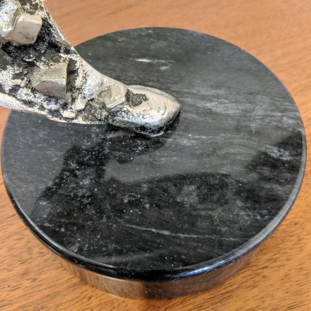 1970s Abstract Brutalist Cast Aluminum Sculpture For Sale - Image 10 of 11