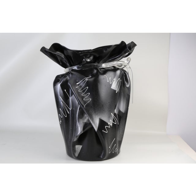 Lily Designs Hangares MCM Black White Sculptural Plastic Vase Usa For Sale - Image 9 of 16