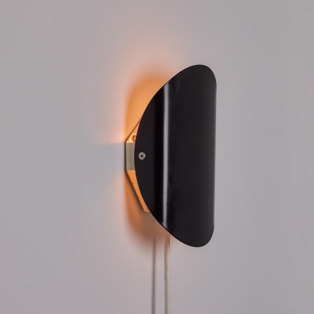 Black 1960s Bent Karlby Model 23.3010 Black & White Adjustable Plug-in Wall Lamp for Lyfa For Sale - Image 8 of 18