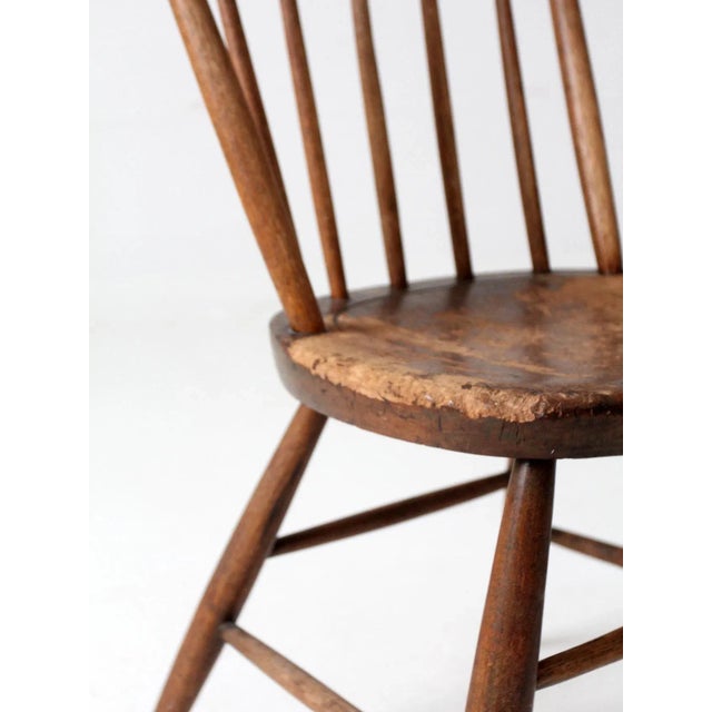 Antique Primitive Farmhouse Chair For Sale - Image 9 of 10
