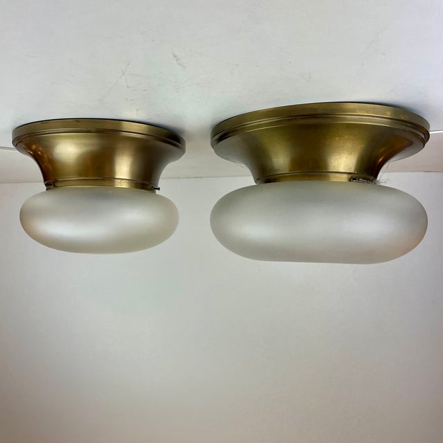Brass and Murano Glass Ceiling Lamp, Italy, 1960s For Sale - Image 14 of 17