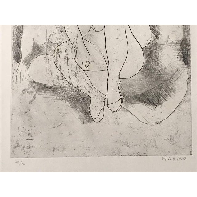 Modern Marino Marini, Composition Etching Edition of 75, 1970s, Etching For Sale - Image 3 of 4