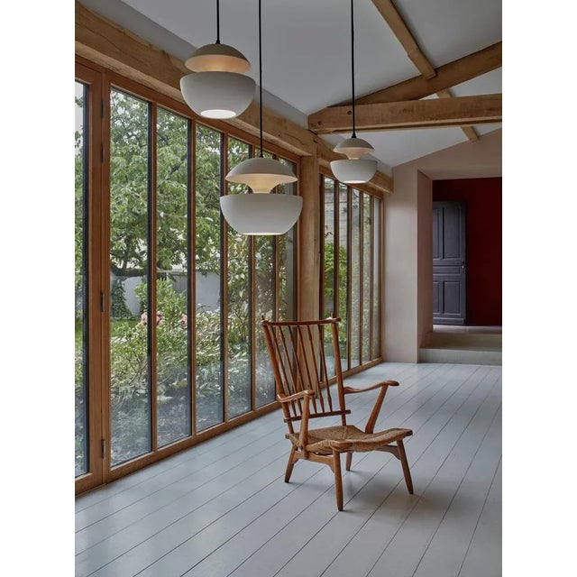 Metal Large White Pendant Lamp by Bertrand Balas For Sale - Image 7 of 13