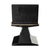 Black "Amendola" Chair With Stainless Steel and Bronze Details For Sale - Image 8 of 8