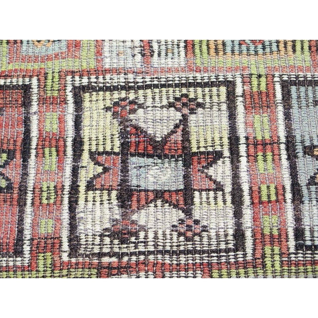 Traditional 1960s Vintage Turkish Handmade Kilim Rug - 69"x105" For Sale - Image 3 of 12