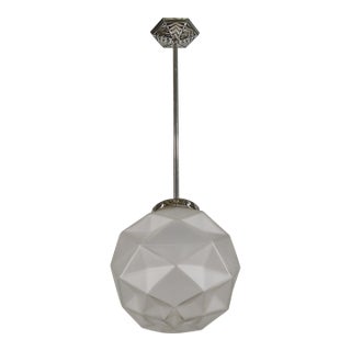 French Art Deco Pendant Light by Degue 1930 France - 2 Available For Sale