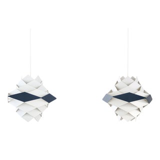 Vintage Symfoni Pendant Lamps by Preben Dahl, 1960s, Set of 2 For Sale