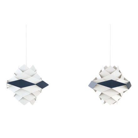 Vintage Symfoni Pendant Lamps by Preben Dahl, 1960s, Set of 2 For Sale