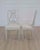 Pair of Antique French Neoclassical Painted Chairs in Antique Linen For Sale - Image 10 of 12