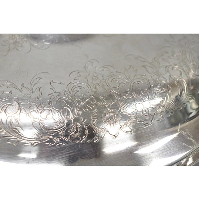 Silver Vintage Victorian Webster Wilcox "Rochelle" Silver Plated Round Covered Serving Bowl Dish For Sale - Image 8 of 15