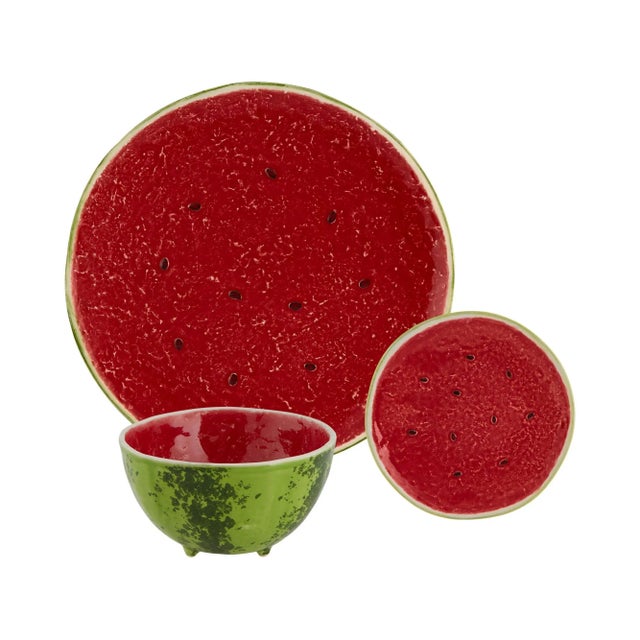 Bordallo Pinheiro Watermelon Set with Bowls, 12 Pieces For Sale - Image 11 of 11