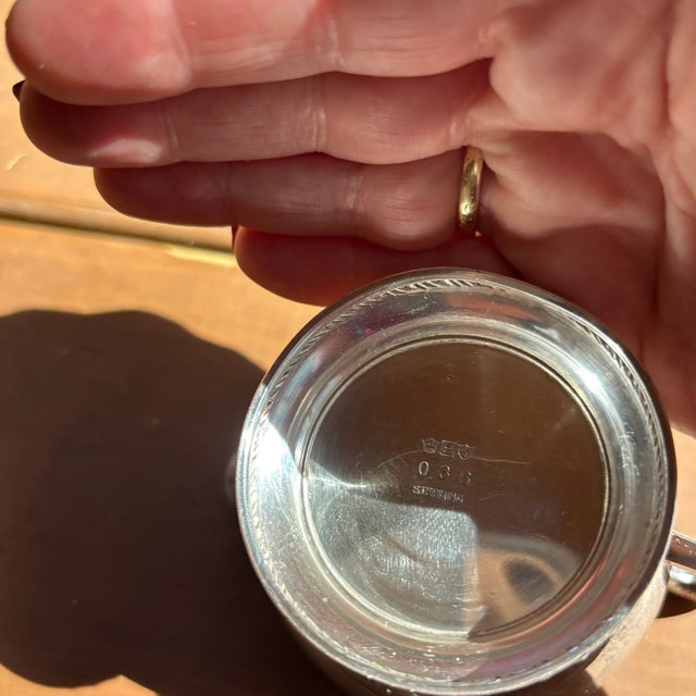 Early 20th Century M. Fred Hirsch Co Sterling Creamer and Sugar For Sale - Image 4 of 12