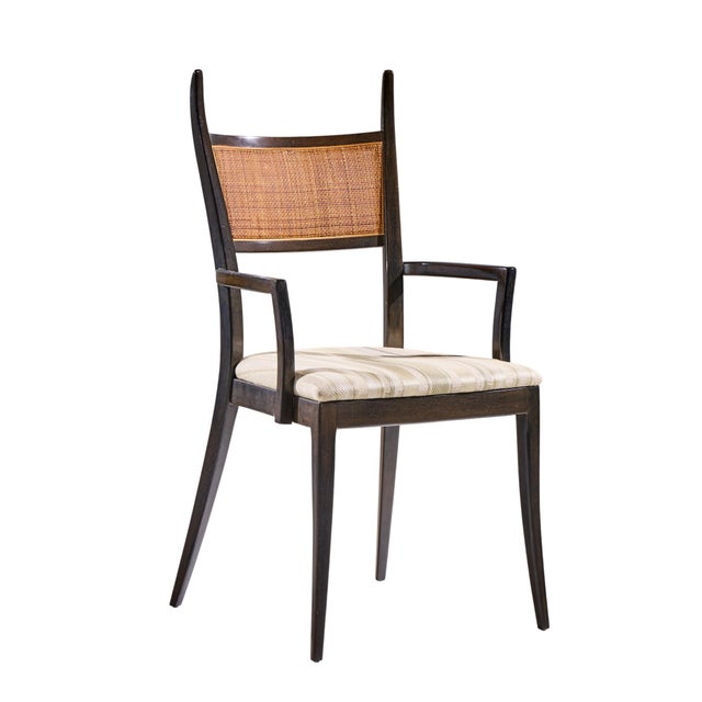 Harvey Probber Gazelle Mid Century Ebonized Mahogany Dining Chairs - Set of 6 For Sale - Image 9 of 11