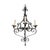 Black Vintage French Iron 3-Light Chandelier For Sale - Image 8 of 11