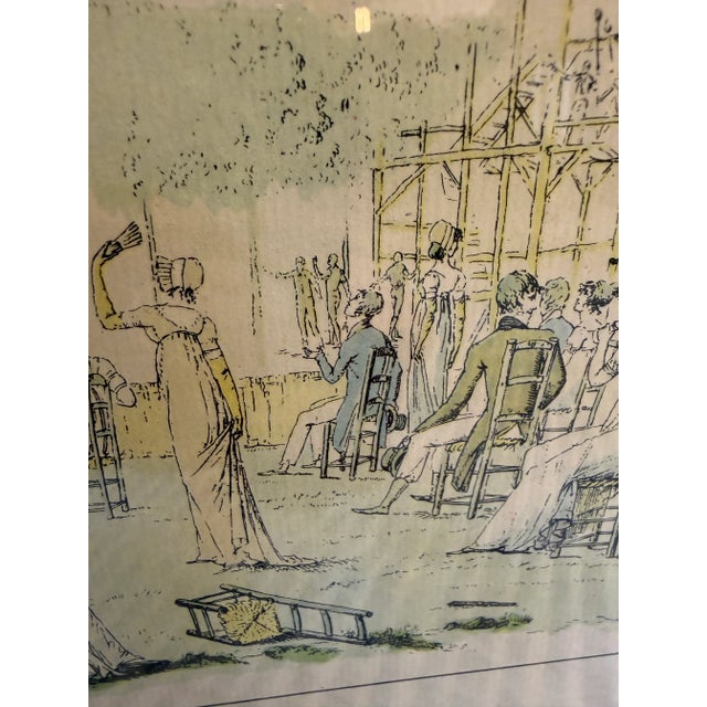 Vintage "Montgolfiere Lancee a Tivoli 1800" Colored Lithograph, Framed For Sale In San Francisco - Image 6 of 12