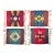 Vintage Southwestern Woven Wool Coasters With Fringe, Set of 4 For Sale
