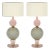 Modernist Pink and Gray Venetian Glass Lamps, Murano, Italy - a Pair For Sale