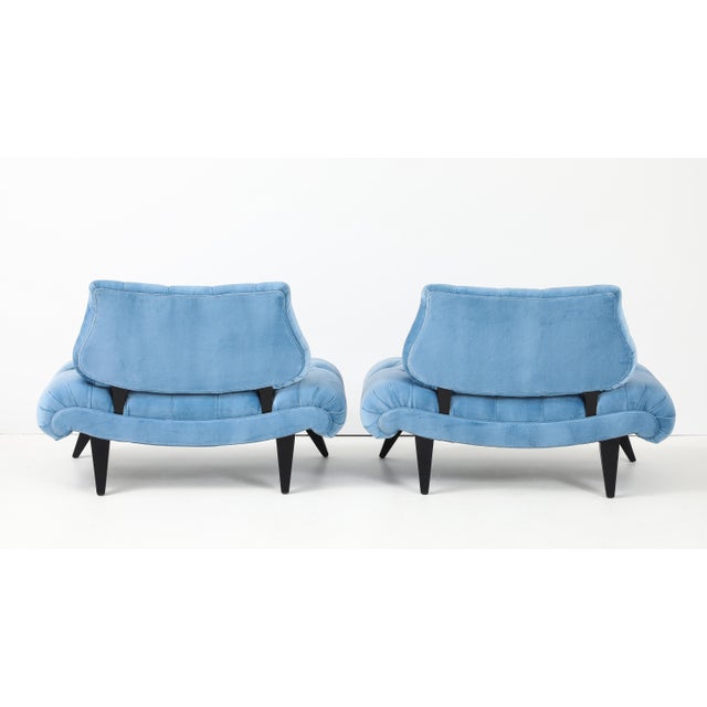 Grosfeld House Oversized Slipper Chairs 1960's Design For Sale - Image 11 of 14