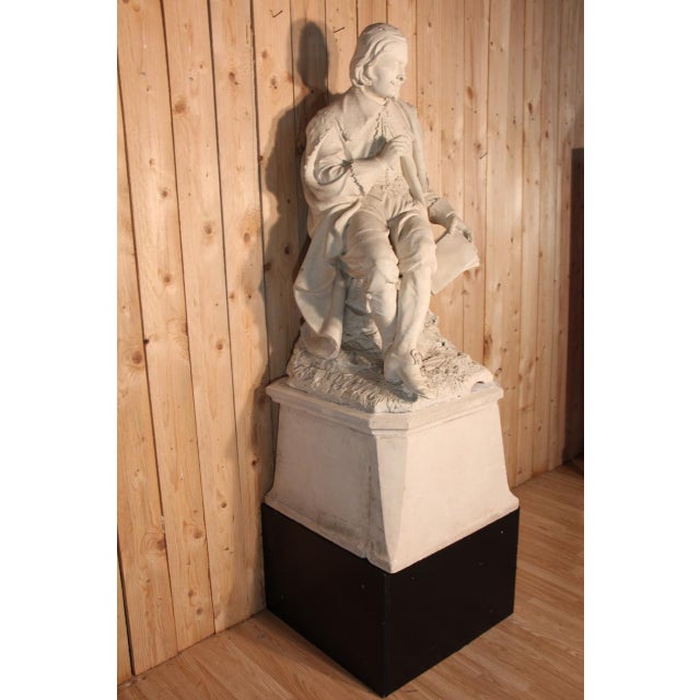 An exceptional plaster statue of Jacques Callot, which was entered in the 1869 competition in Nancy (Lorraine), to adorn...