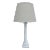 C.1970's Italian Carved Carrara Marble Column-Shaped Table/Desk Lamp For Sale