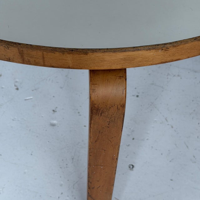 1960s 1960s Round White Dining Table Attributed to Alvar Aalto for Artek For Sale - Image 5 of 9