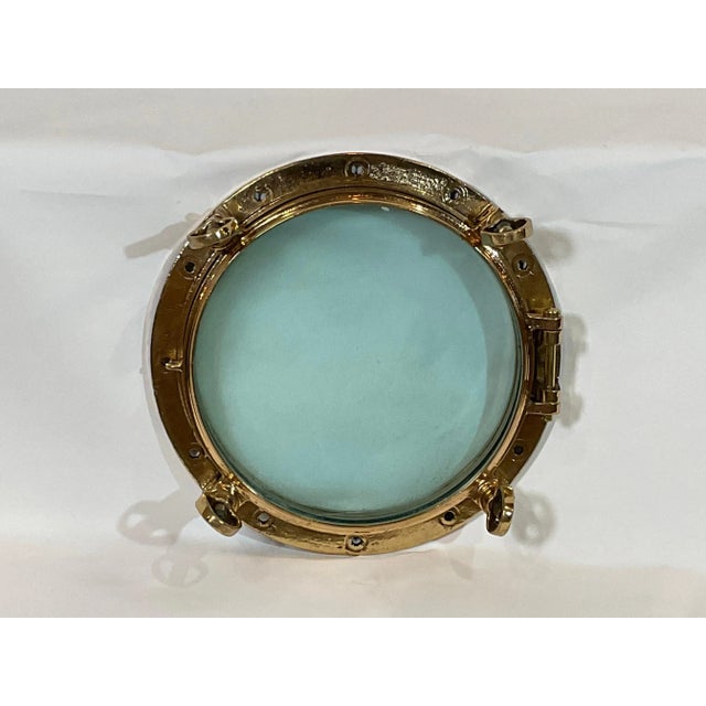 Nautical Solid Brass Ships Porthole For Sale - Image 3 of 8