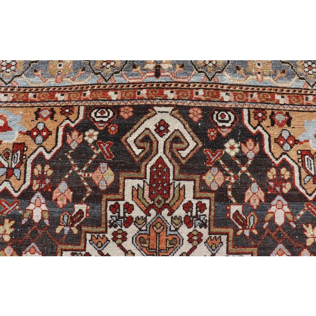 Antique Persian Tribal Design Bakhtiari Rug in Multi Colors by Keivan Woven Arts For Sale - Image 13 of 14