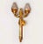 Antique 20" French Regency Brass/ Bronze Hand Held Torch Wall Sconce With Flame Shades For Sale - Image 18 of 18