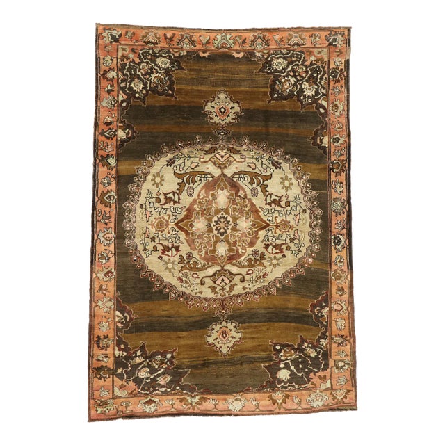 Vintage Turkish Oushak Rug, 7'9 X 11'6 For Sale