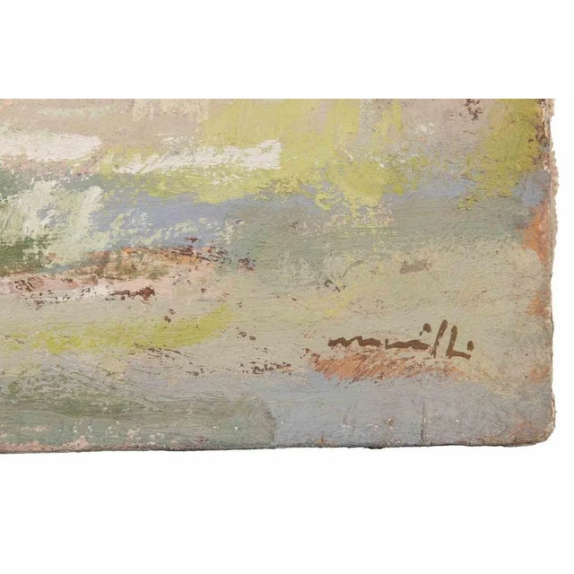 Franco Marzilli, Seaview, Oil Painting, 1970s For Sale - Image 4 of 6