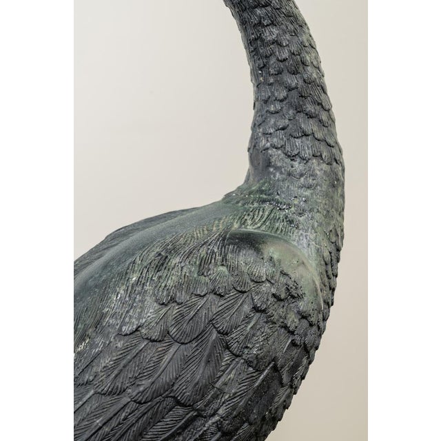 Black Unknown, Large Herons, 1950s, Bronze, Set of 2 For Sale - Image 8 of 10