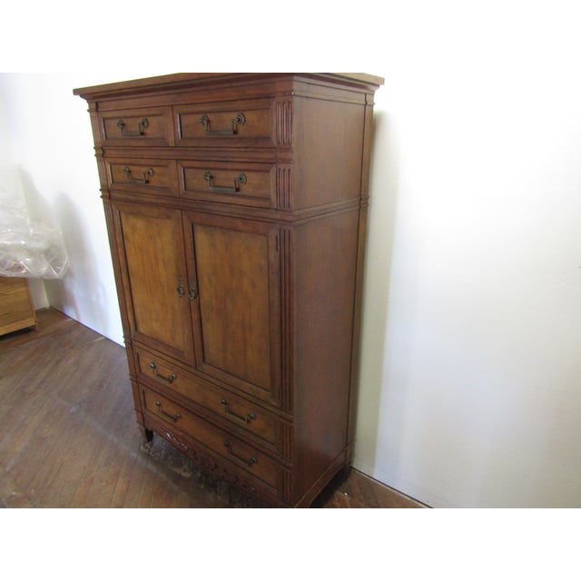 Item 87748: Baker Furniture solid cherry Regency style linen chest of drawers. Age: 1970'S. Details: Dovetailed drawers....